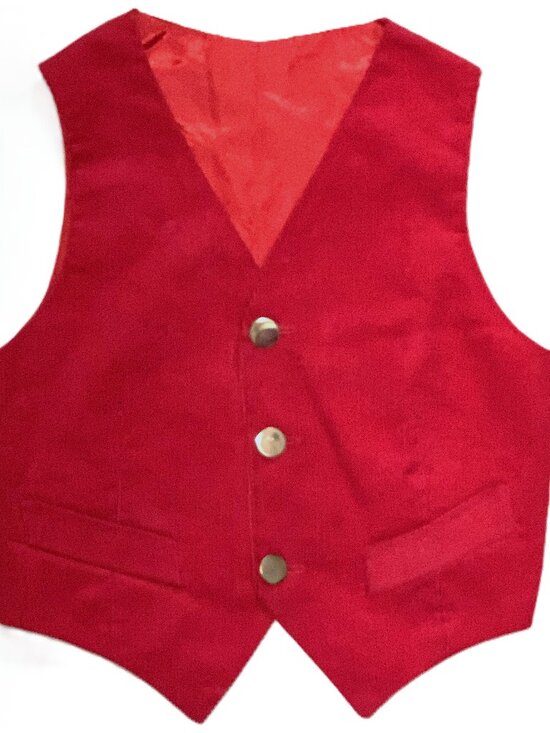 Vintage not tagged Other - Vtg Brushed Corduroy Child's Red Vest Christmas Church Holiday Special 22" Chest